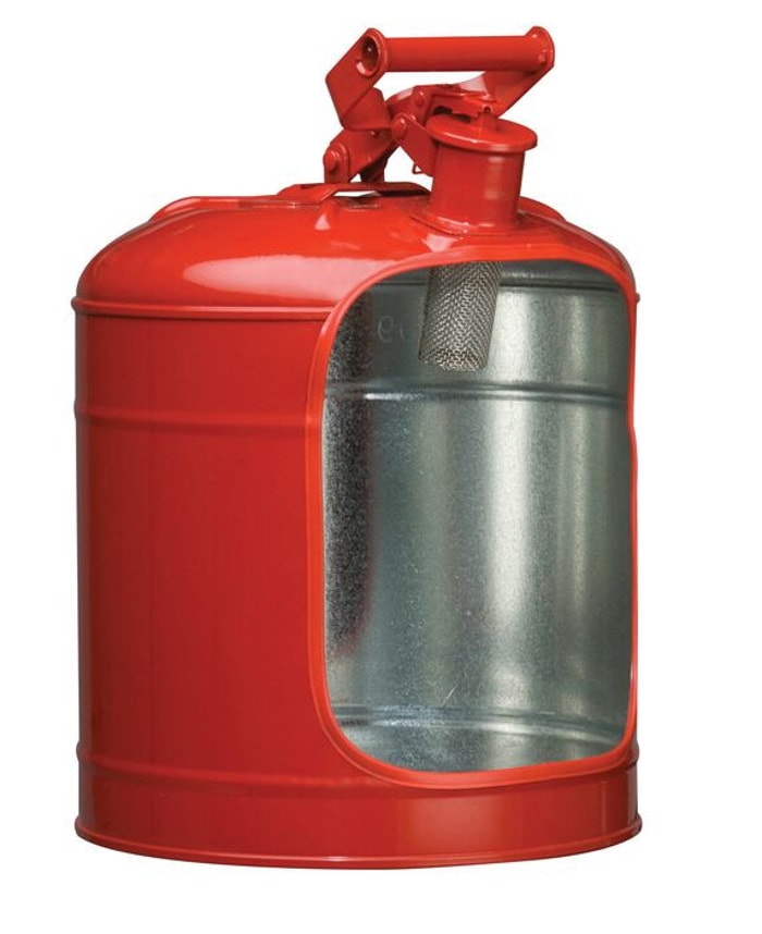 Bidon De Seguridad Justrite Tipo I De Acero Rojo Cap 19 L C/Mango De Oscilante