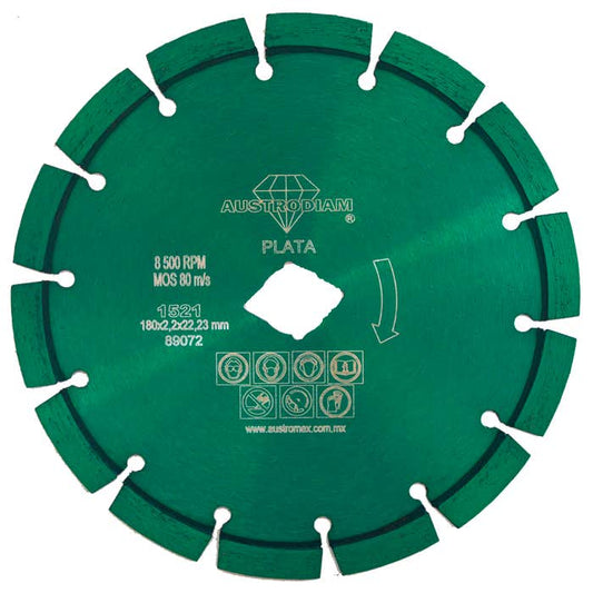 Disco de Diamante 7" RIN SEG PLATA Mod. 1521 AUSTROMEX