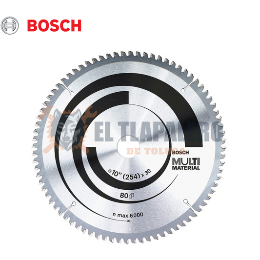 DISCO SIERRA  CORTE DE MADERA 80D 10''X5/8 BOSCH