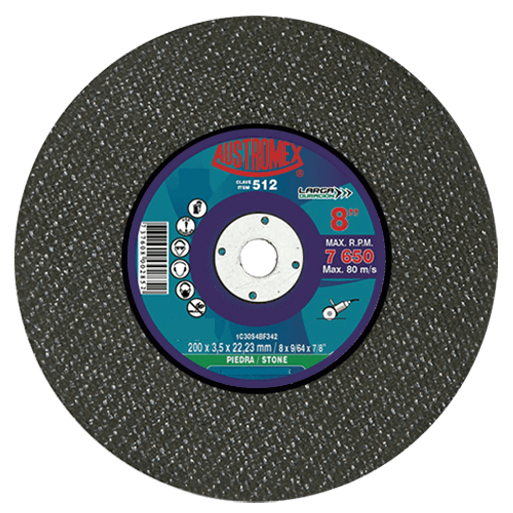 Disco para Corte de Piedra 8x9/64"x7/8" Mod. 512 AUSTROMEX