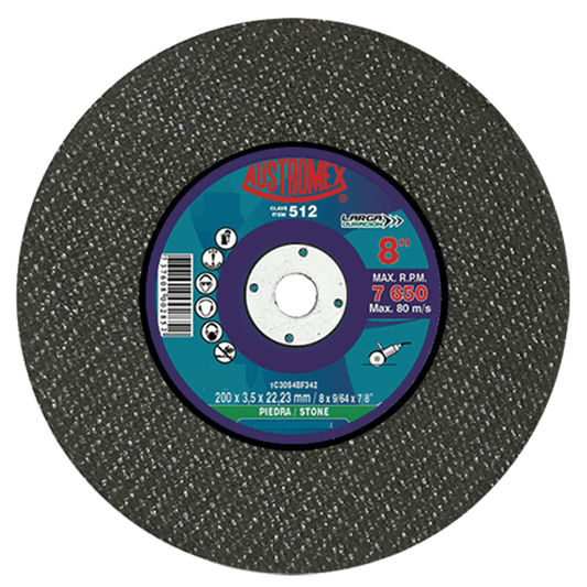 Disco para Corte de Piedra 8x9/64"x7/8" Mod. 512 AUSTROMEX